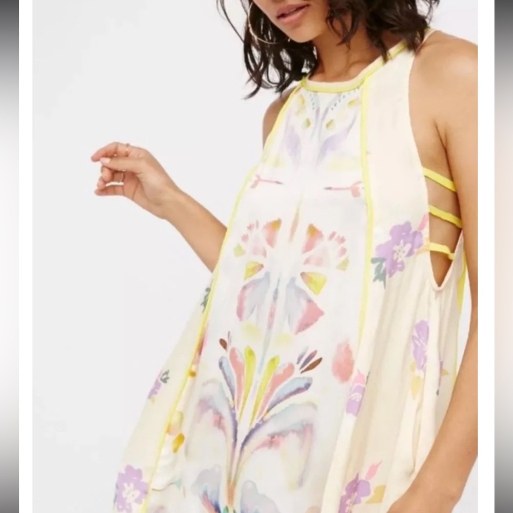 Free People Floral Tank sz L